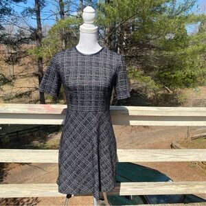 Calvin Klein Black and White Checkered Mini Dress